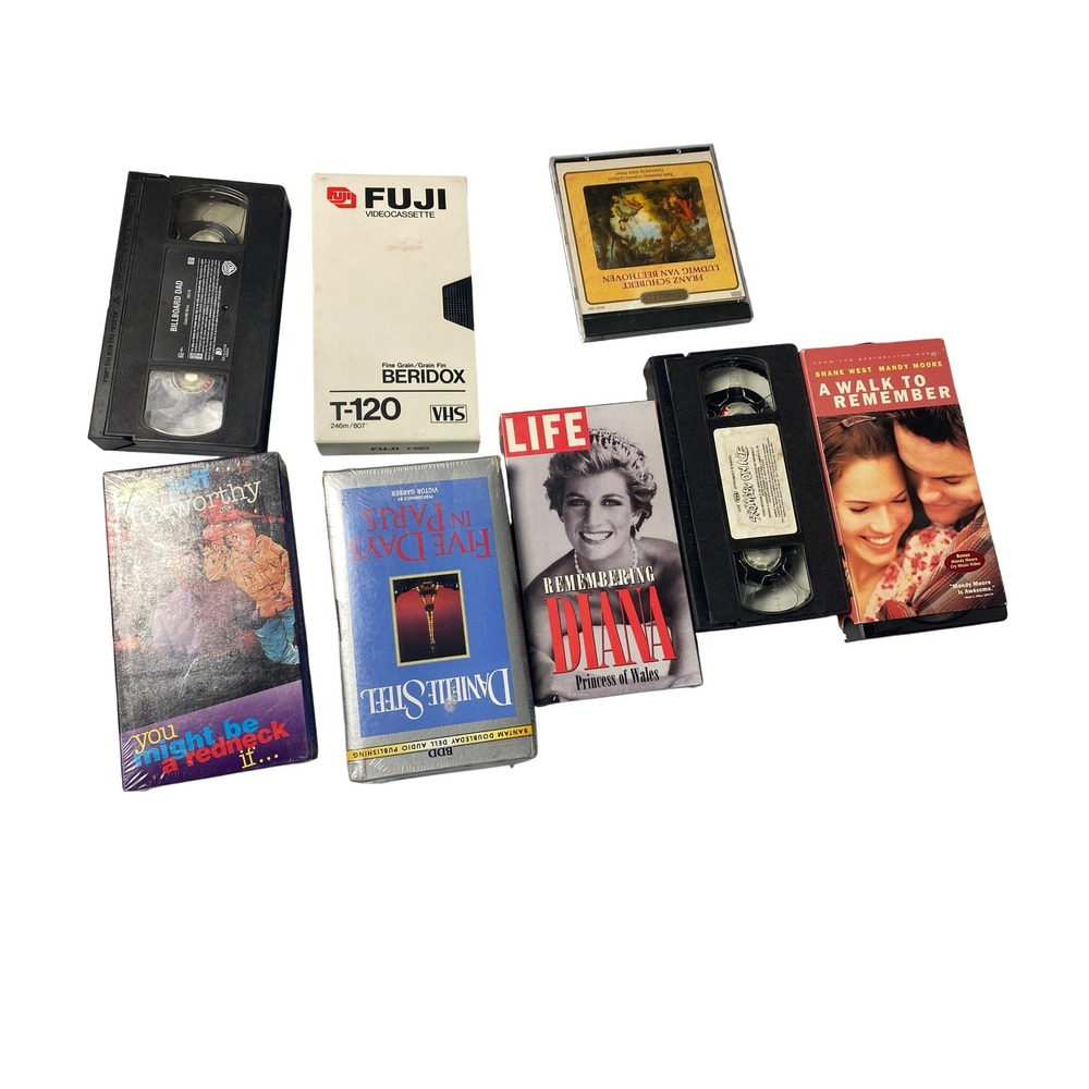 Title: Mixed Media VHS Movie & Audio Cassette Lot - 7 Items‎ Tota